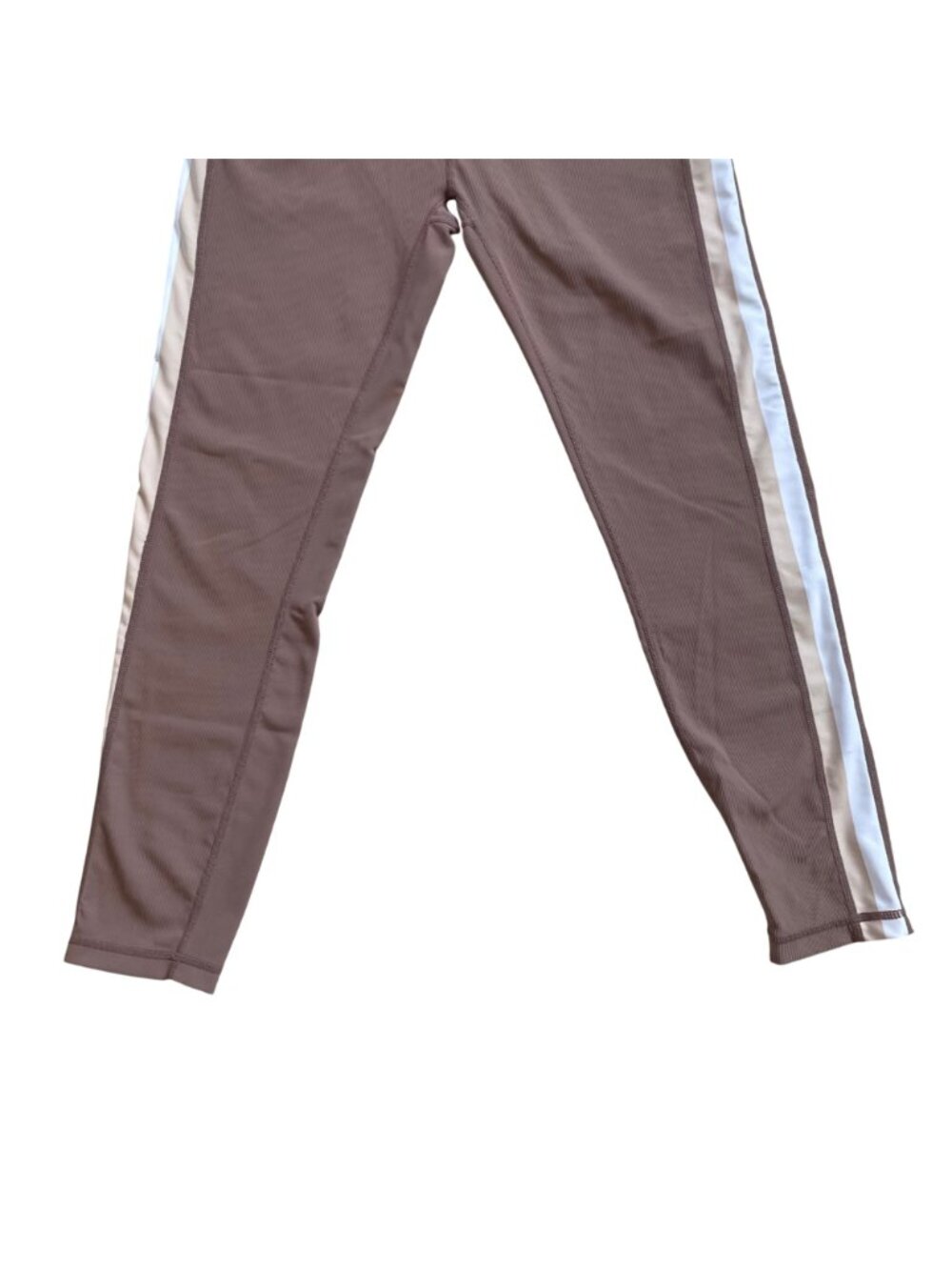 Wilo High-Waisted Yoga Leggings Taupe Beige White Women's medium - Picture 2 of 11